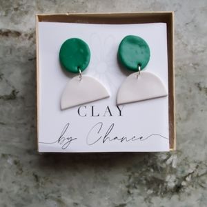 NEW - never worn clay, handmade earrings